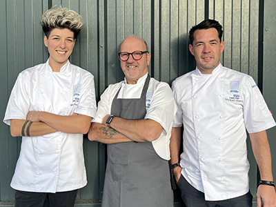 Three members of the Chefs Academy team