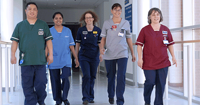NHS staff in uniform