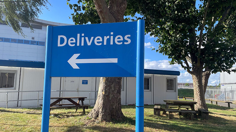 Link to article - Deliveries sign