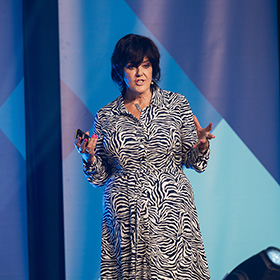 Heather Tierney-Moore speaking at an event