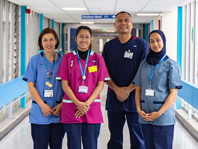 Hospital Team Wearing Uniforms