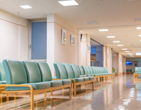 green hospital chairs