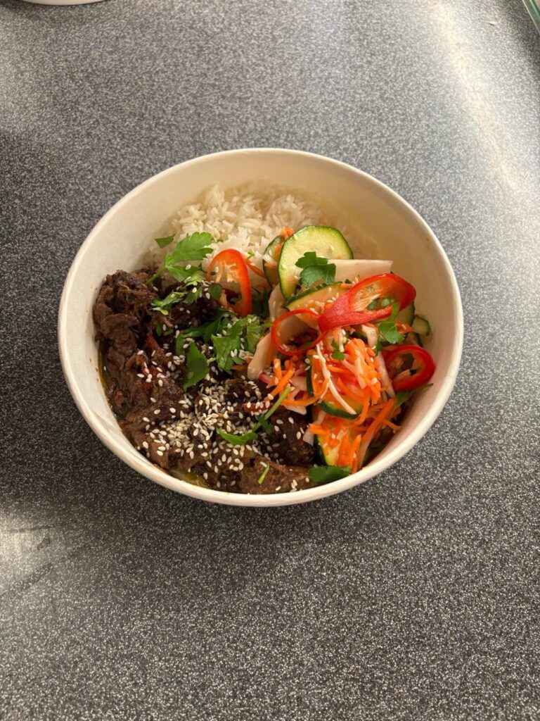 Beef and vegetable dish with rice Beef and vegetable dish with rice