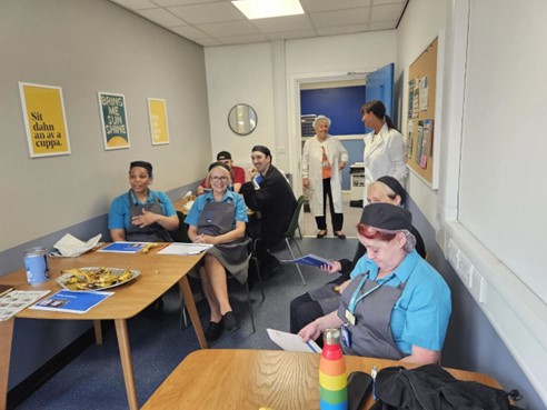 Sheffield Children’s Hospital’s staff taking part in a culinary training Sheffield Children’s Hospital’s staff taking part in a culinary training