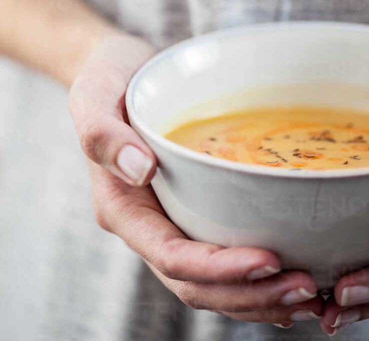 Bowl of pumpkin soup