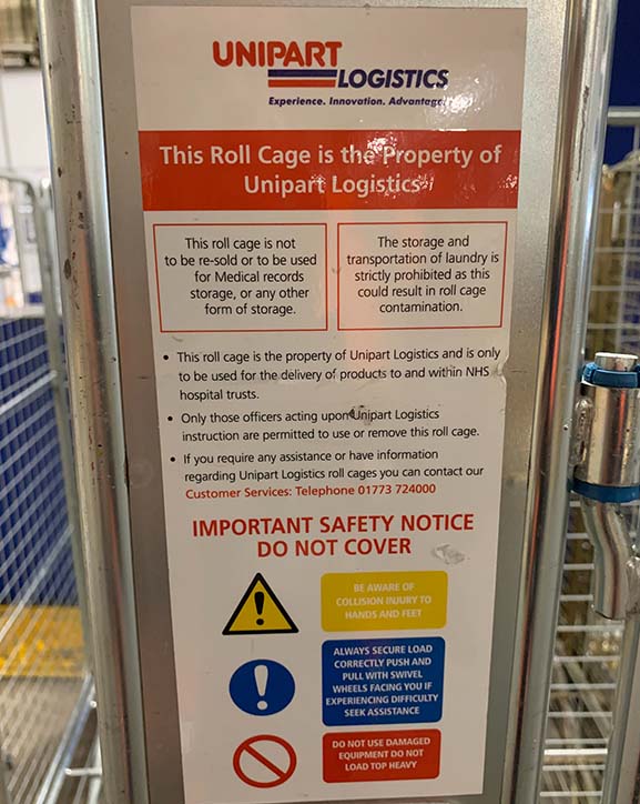 Unipart Logistics Roll Cage