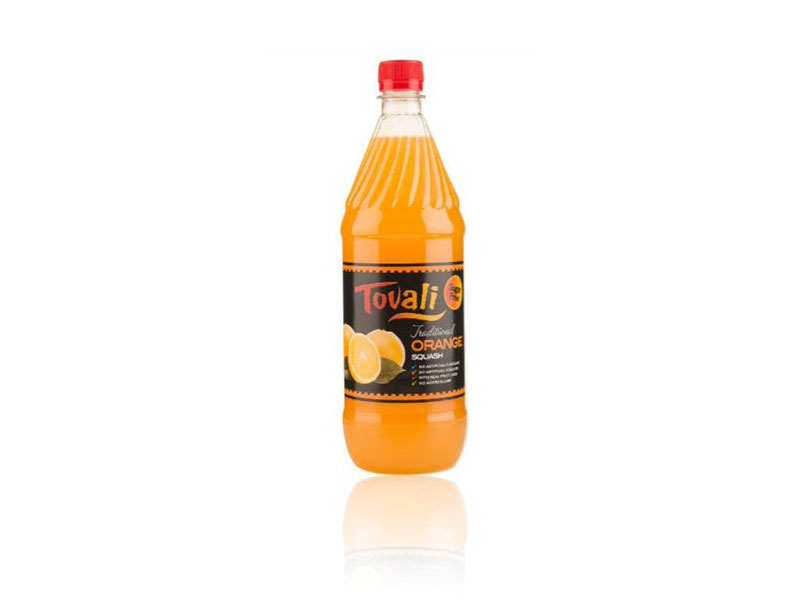 Orange 1 litre sugar free PET bottle