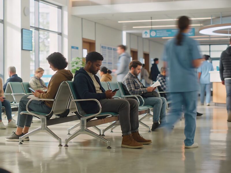 Clinic waiting room in hospital or outpatients department day care cases Clinic waiting room in hospital or outpatients department day care cases