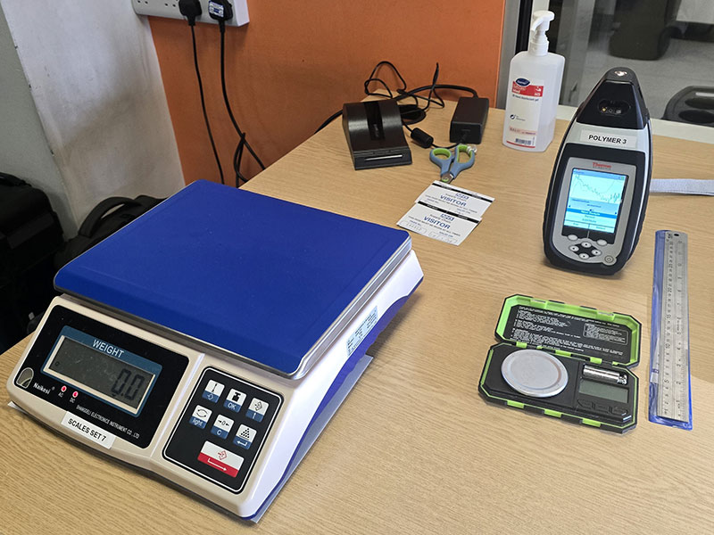 Digital scales and other things on a desk