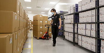 Warehouse stock image