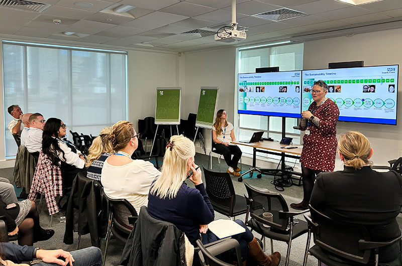 Heidi Barnard presenting to SMEs and Strategic Suppliers