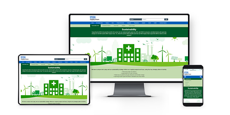 Image of new sustainability webpage