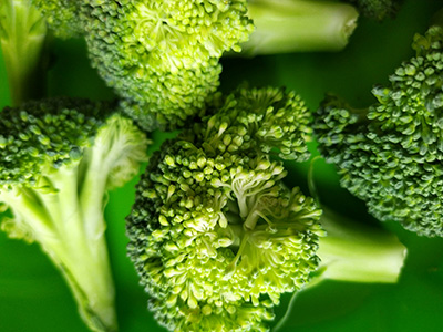 A close-up image of broccoli