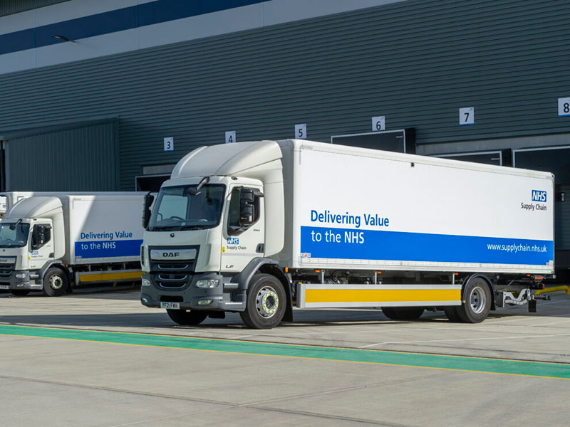 Lorries at depot