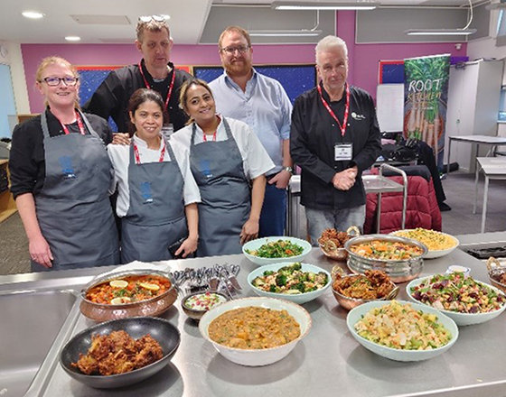 North Kent College NHS Chefs at a Chefs Academy showcasing Root Kitchen Culinary Food