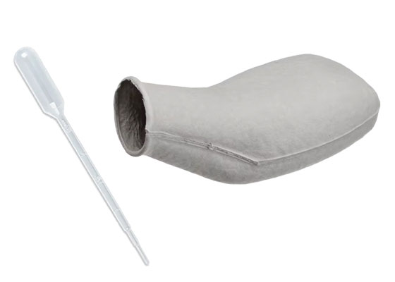Pipette and pulp male urinal. Pipette and pulp male urinal.
