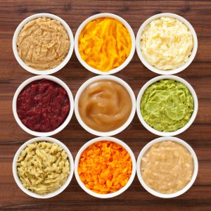 nine different textured food options for dysphagia