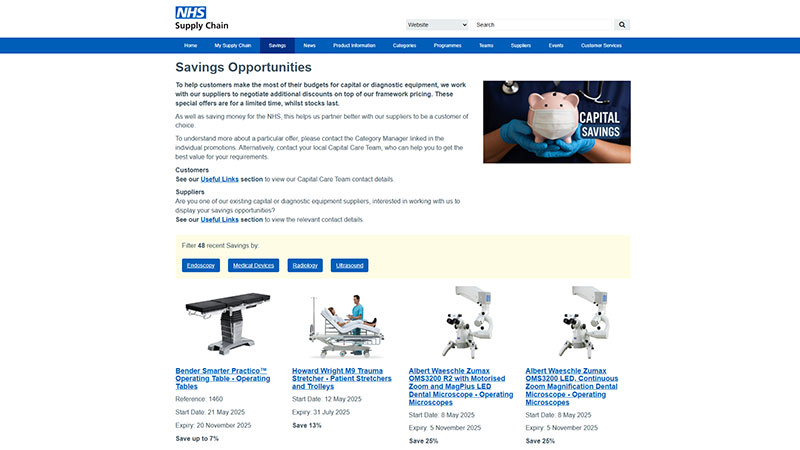 Image of new savings opportunities page