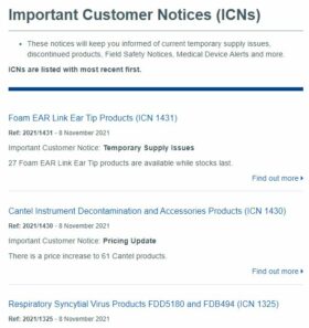 ICNs Screenshot - Before Change