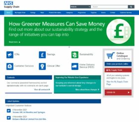 NHS Supply Chain Website Screenshot Image