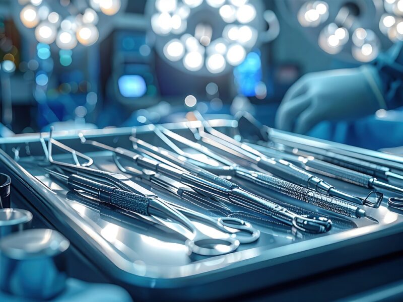 Surgical instruments procedure pack tray in theatre