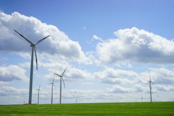 Renewable energy generated by wind turbines